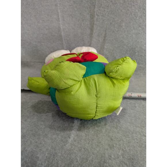 Vintage Sanrio Keroppi Plush Polyester Fiber Stuffed Animal Frog Green Purple - Picture 6 of 7